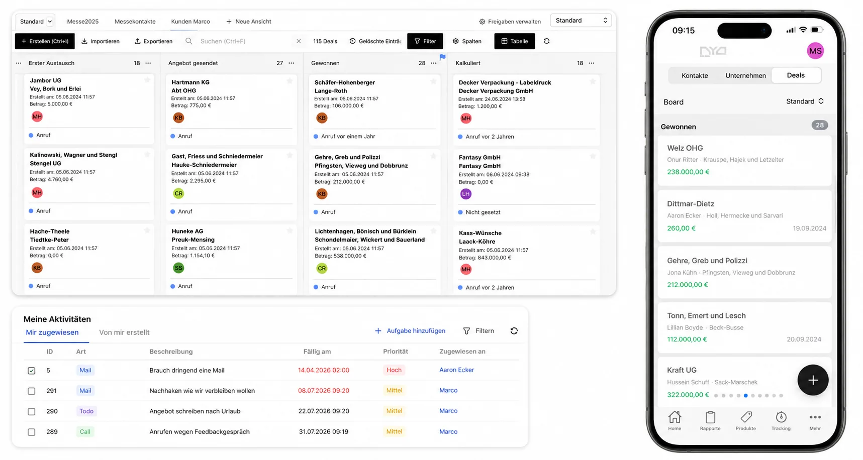 NYO CRM — Vorschau